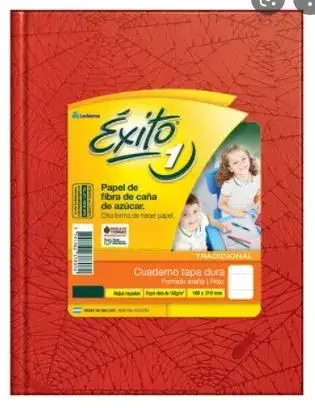 Cuaderno Exito Araña Rayado 19x24 cm (tipo ABC) Rojo Tapa Dura 48 hojas