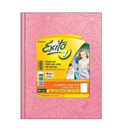 Cuaderno Exito Araña Rayado Escolar N°1 (16 x 21cm) Rosa Tapa Dura 48 hojas