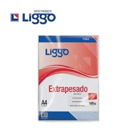 Folios Liggo extra pesados 70 micrones A4 100 unidades