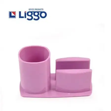 Organizador escritorio Liggo Corto 2 cavidades Lila en Caja Porta lápiz y TACOS