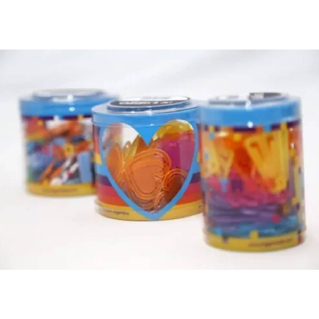 Clips Liggo Corazón Colores pote x 100 Plásticos -2