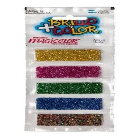 Brillantina MagiColor Gibre 3,5grs 5 colores x 5 bolsitas