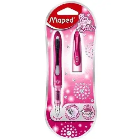 Lapicera Pluma Maped Girly Rosa en blíster