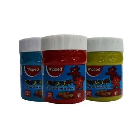 Tempera Maped Flúor 250 grs Verde En pote