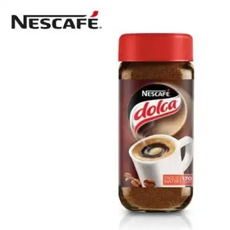 Café Nescafe Dolca Instantáneo 170 grs Tradicional en frasco vidrio