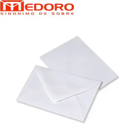 Sobres Medoro Tarjetas personles Papel obra 70x105mm Blanco caja x 250 Con fondo 70gr