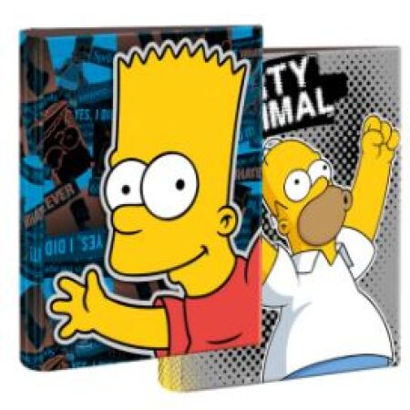 Carpeta 2x40 A4 Los Simpsons Cartone Con Laca Sectorizada Y Relieve