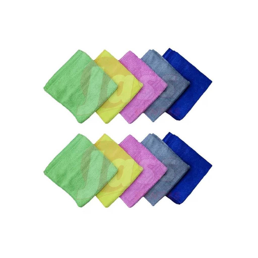 10 Paño Microfibra Multiuso 30x30 Cm Lavado Auto Detailing Color Surtido Atpro