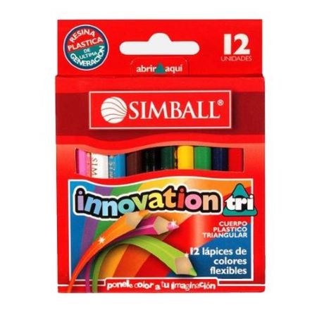 Lápices Simball Innovation Cortos 12 colores