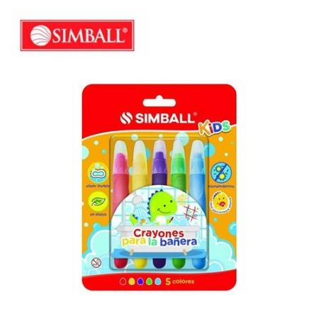 Crayones Simball para el baño 5 colores