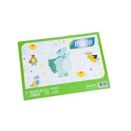 Block Mil28 De Dibujo N°5 Blanco x 25 hojas
