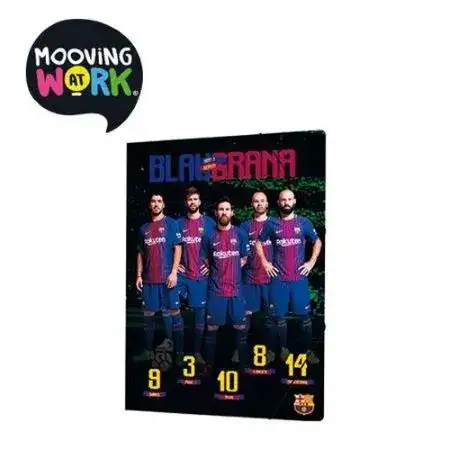 Carpeta 3 solapas Mooving Barcelona FC Prespkraft Oficio Con elástico