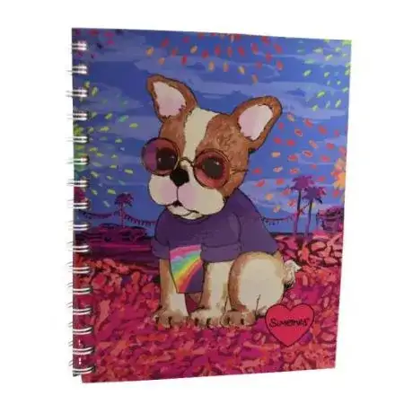 Cuaderno Mooving Simones Rayado Escolar Tapa Dura 80 hojas