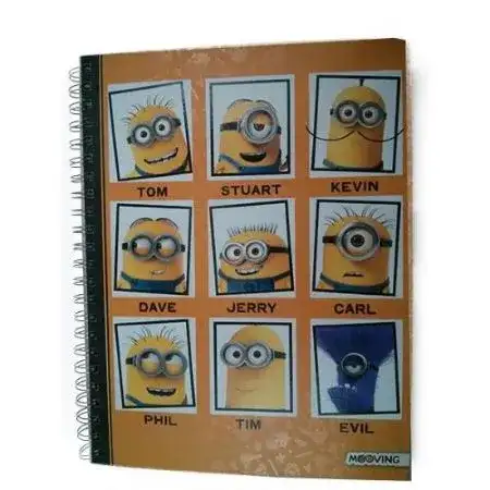 Cuaderno Mooving Minions Rayado A4 Espiralado 80 hojas