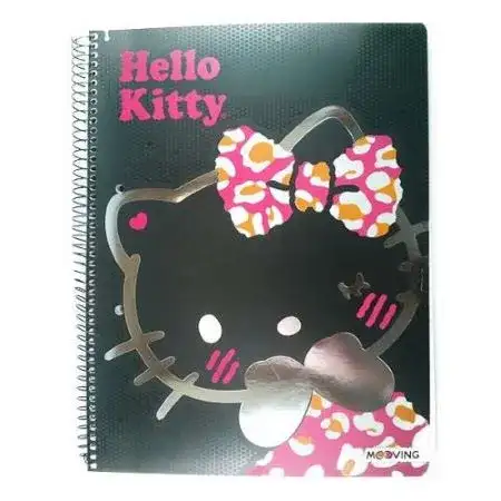 Cuaderno Mooving Hello kitty Rayado A4 Espiralado 80 hojas