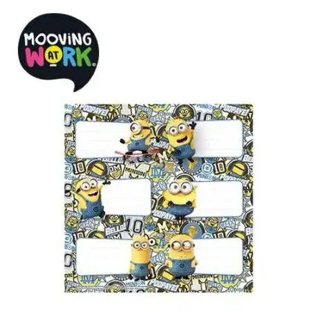 Etiquetas Mooving Minions Escolares 12 Etiquetas