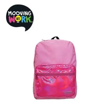 Mochila Mooving Baires 17 pulg Rosa Metal
