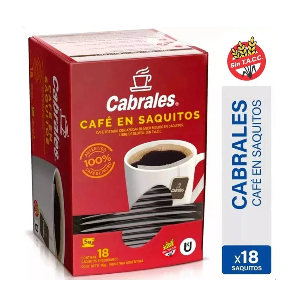 Café Cabrales Tostado En saquito 18 unidades