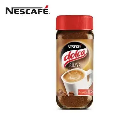 Café Nescafe Dolca Instantáneo 170 grs Suave en frasco vidrio