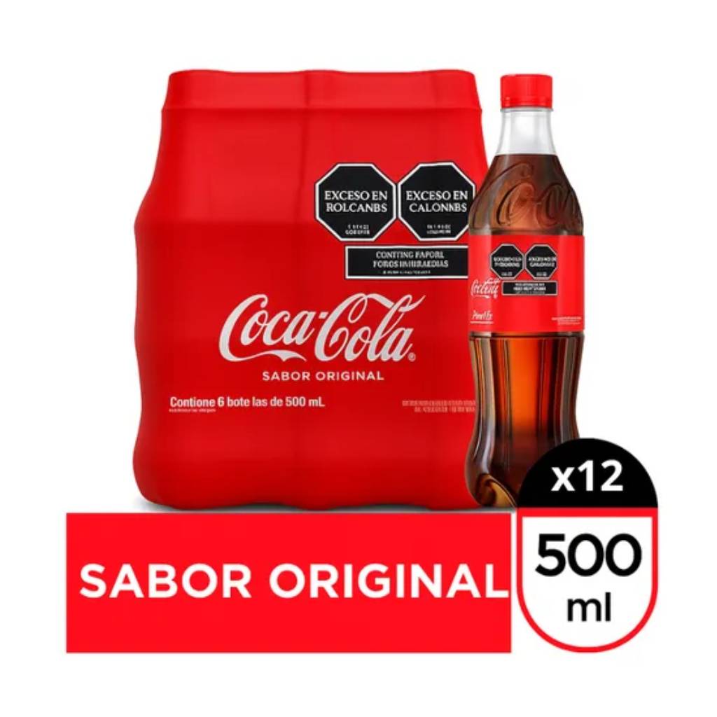 Gaseosa Coca Cola Original 500cc Pack x 12