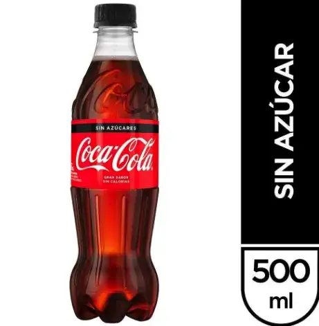 Gaseosa Coca Cola Sin azucar 500cc Pack x 12