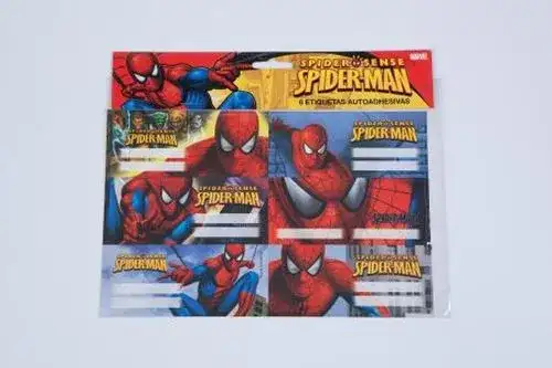 Etiquetas Marvel Spiderman Escolares 6 Etiquetas