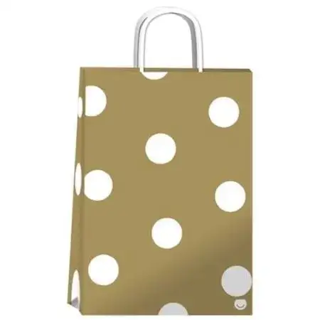 Bolsa de papel Neo Pack Lunares 14x08x20cm Blanco