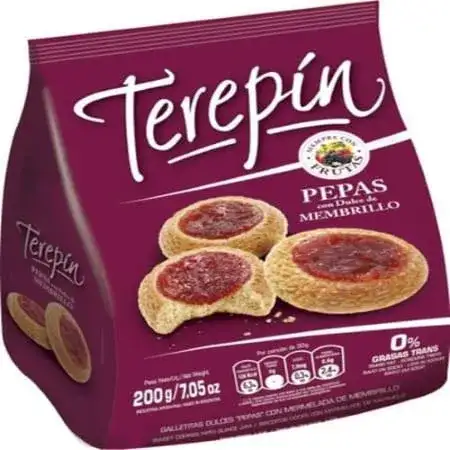 Galletita Terepin Pepas de membrillo 200 grs x Unidad