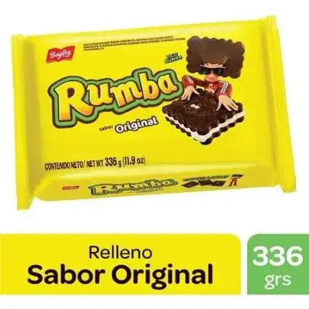 Galletita Rumba Rellenas 330 grs x unidad Chocolate relleno vainilla