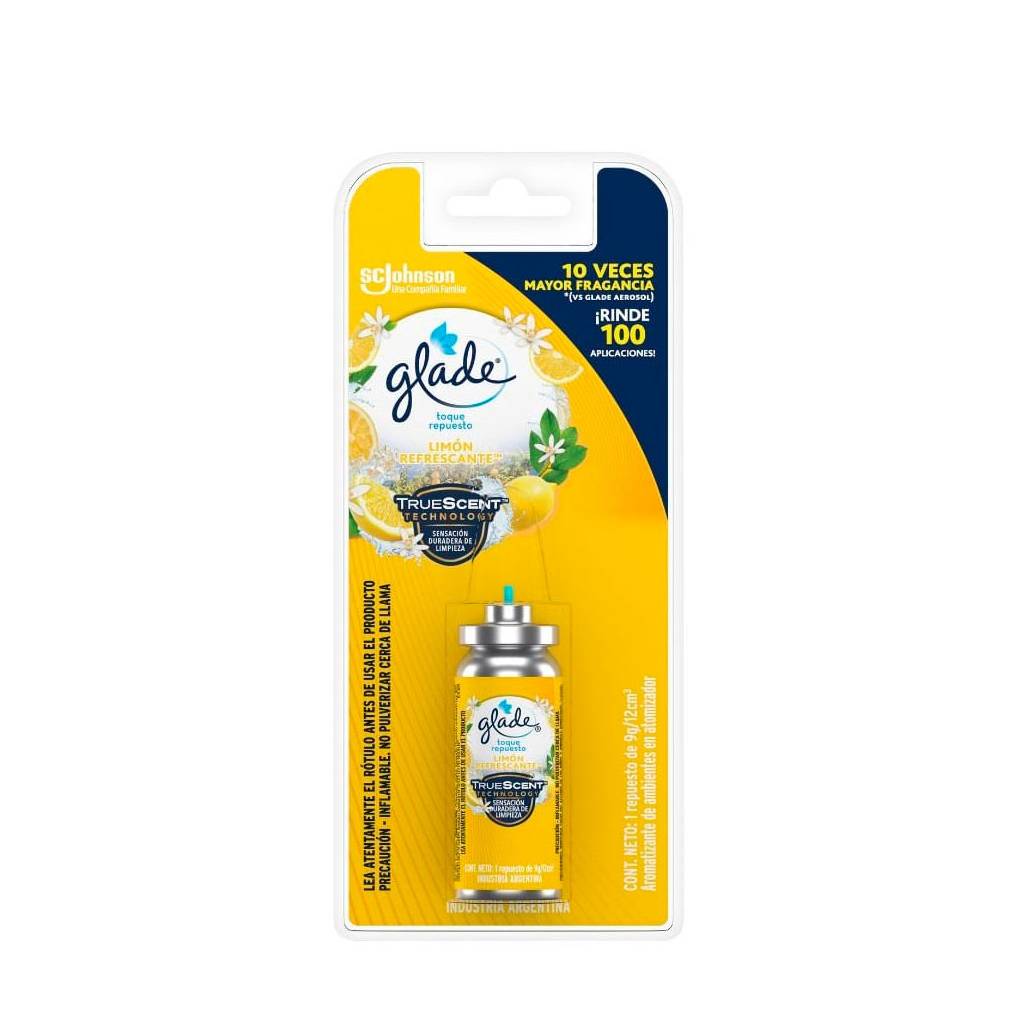 Repuesto Aromatizador Glade Limón 9ml