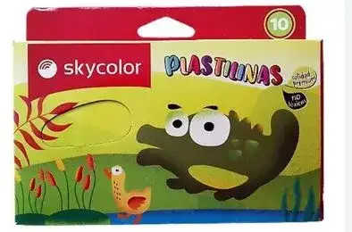 Plastilina Skycolor x 10un Surtidas