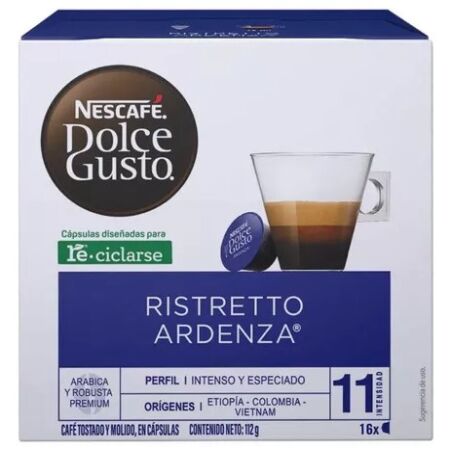Café Nescafe Dolce Gusto En cápsula 16 unidades Espresso Ristretto Ardenza