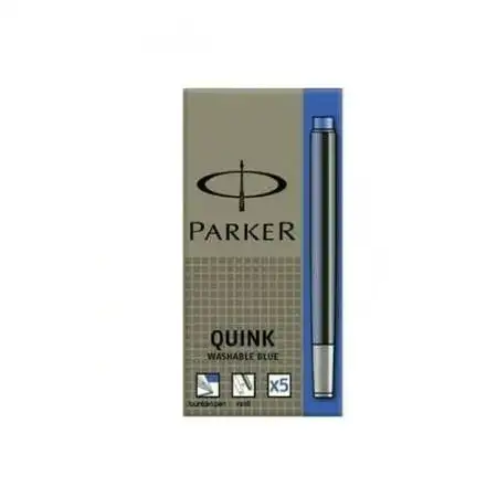 Repuesto Parker para Pluma Azul x 5 unidades Quink lavable