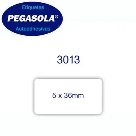 Etiquetas adhesivas Pegasola Manual 5x36mm 30 hojas x 42 Etiq