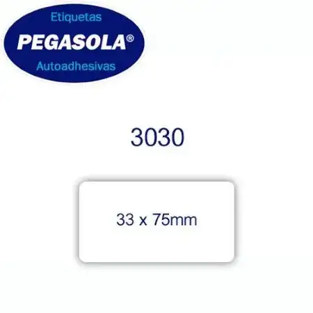 Etiquetas Pegasola Manual 33x75mm 30 hojas x 6 Etiq