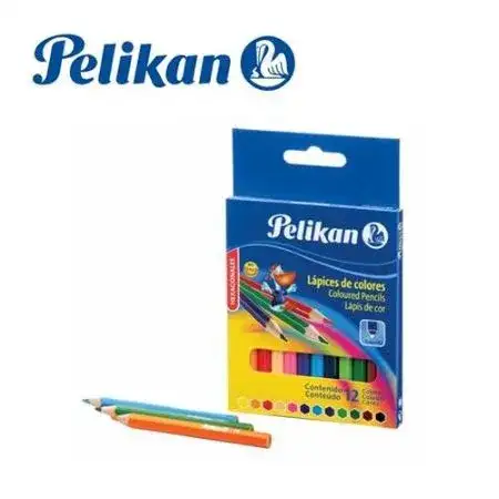 Lápices Pelikan Jumbo Grueso 12 colores triangular