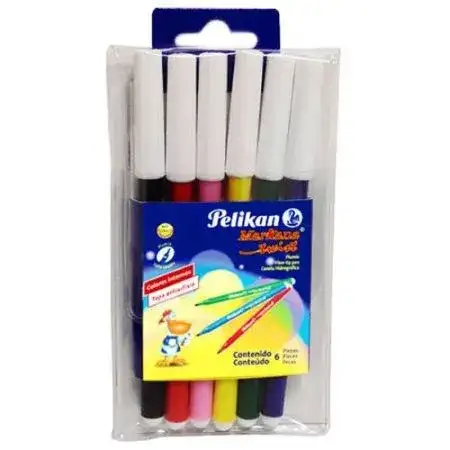 Marcadores Pelikan Markana 6 colores 2mm