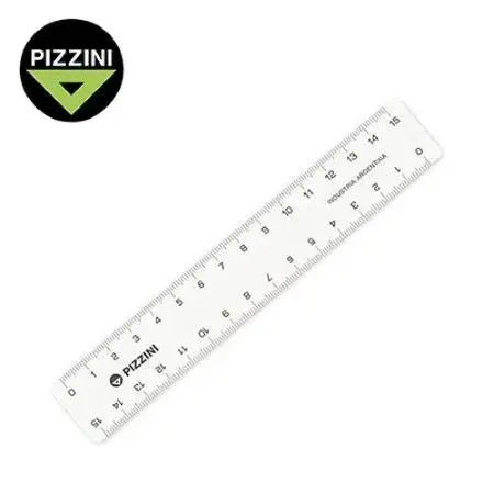 Regla Pizzini Escolar 15cm Cristal x unidad