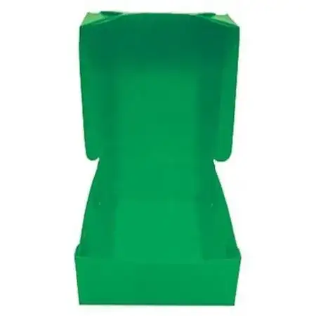 Caja archivo Plana Tapa volcada Oficio x 12cm Verde Plástica