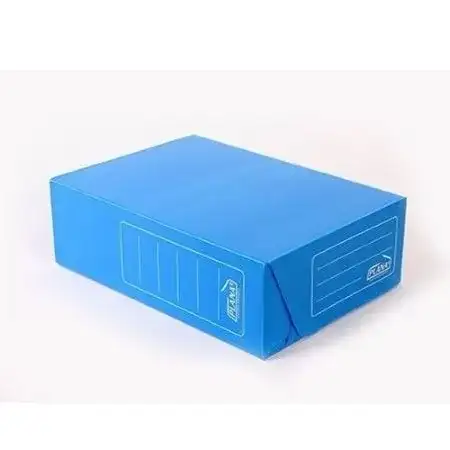 Caja archivo Plana Tapa volcada Legajo x 12cm Azul Plástica