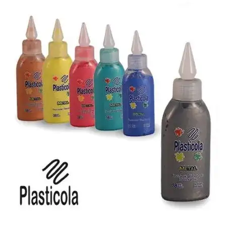 Adhesivo Plasticola Metal Vinílico Color 38 grs Colores
