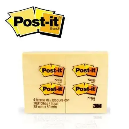 Notas adhesivas Post-It #655 76x123mm Amarillo x 100 hojas