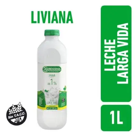 Leche parc. descremada La Serenisima UAT 1%. Vitaminas A, C, D y E. Liviana Edge 1L