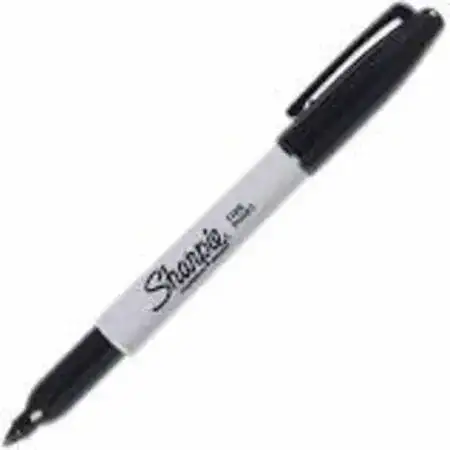 Marcador Sharpie Paint Permanente base esmalte Punta redonda Negro oil based