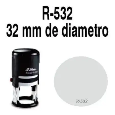 Sello Shiny R-532 automático Ø32mm cuerpo Redondo