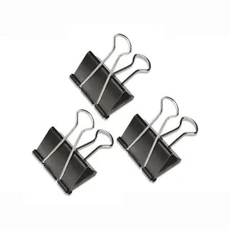 Binder Clips Sifap Nº 3 Metálico 32mm Negro Caja x 12