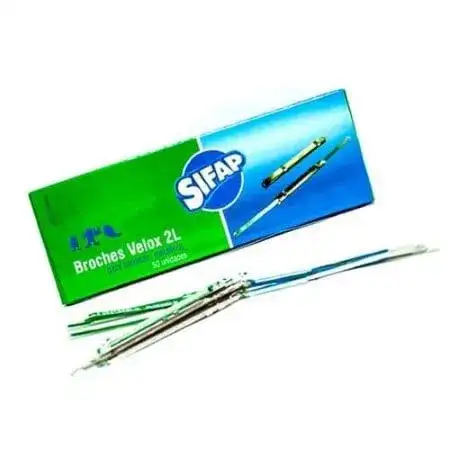 Broches Velox Sifap Metálico 2L caja x 50 un