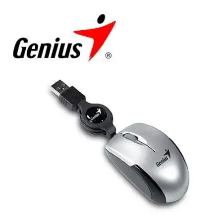 Mouse Genius Traveler V2 Retráctil Micro Blanco USB