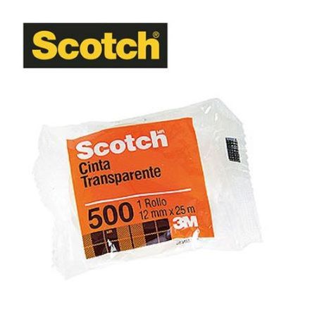 Cinta adhesiva Scotch 500 Comercial 12mm x 10m Transparente
