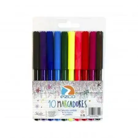 Marcadores Ezco Escolares 10 colores